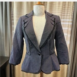 White House Black Market 3/4 Sleeves Blazer in Micro Checks, 2